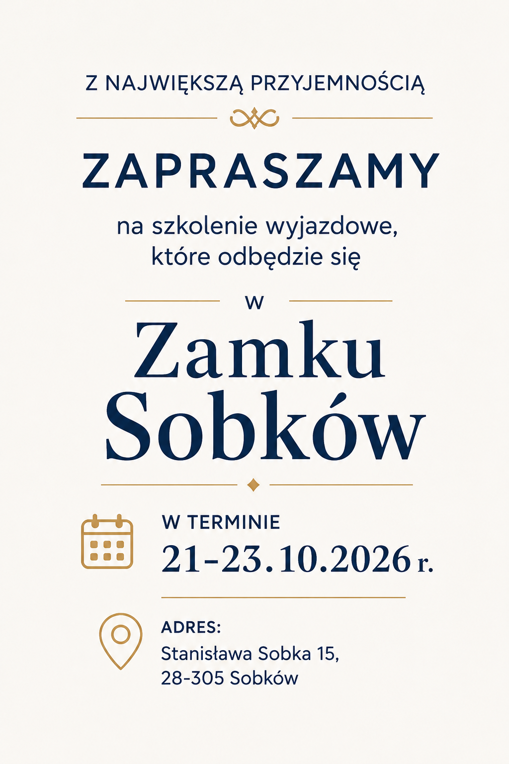 szkolenie wyjazdowe Zamek Sobków